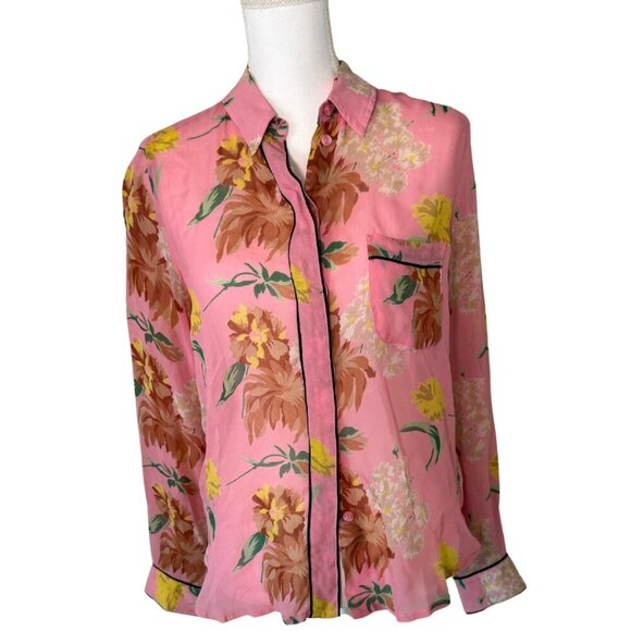 Ganni Pink Floral Blouse, FR size 36 - Picture 1 of 6